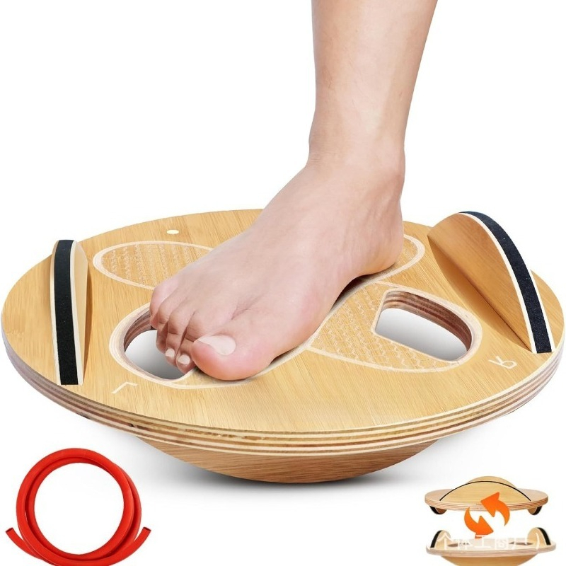 Yoga Fitness Training - Ahşap Denge Tahtası Yetişkin Ayak Eğitmeni